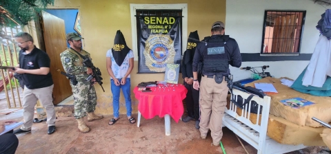 SENAD detiene a proveedores de cocaína en Cambyretá