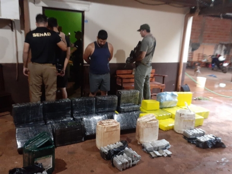 SENAD incautó casi 600 kilos de marihuana de diferentes variedades en Minga Guazú