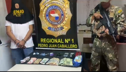 Distribuidor de drogas capturado en Pedro Juan Caballero