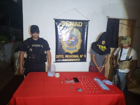 SENAD capturó a microtraficante de drogas en Coronel Oviedo