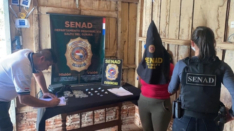 SENAD detuvo a distribuidora de cocaína en Salto del Guairá
