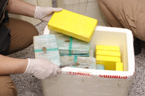 SENAD intercepta carga de cocaína que iba como encomienda a Salto de Guairá