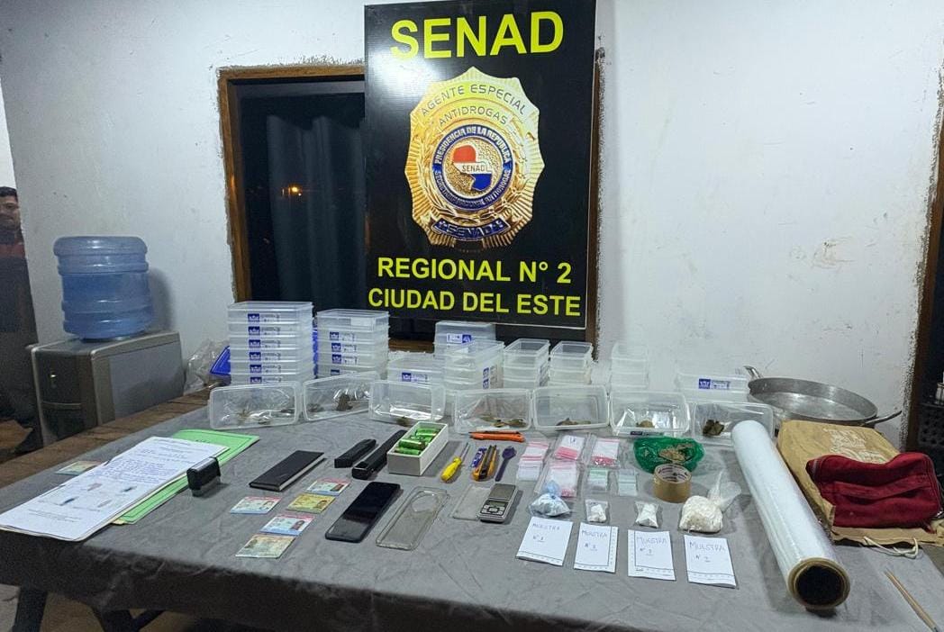 SENAD DETECTA PUNTO LOGÍSTICO DE PROCESAMIENTO DE DROGA Y CRIPTOMINERÍA ILEGAL EN CIUDAD DEL ESTE