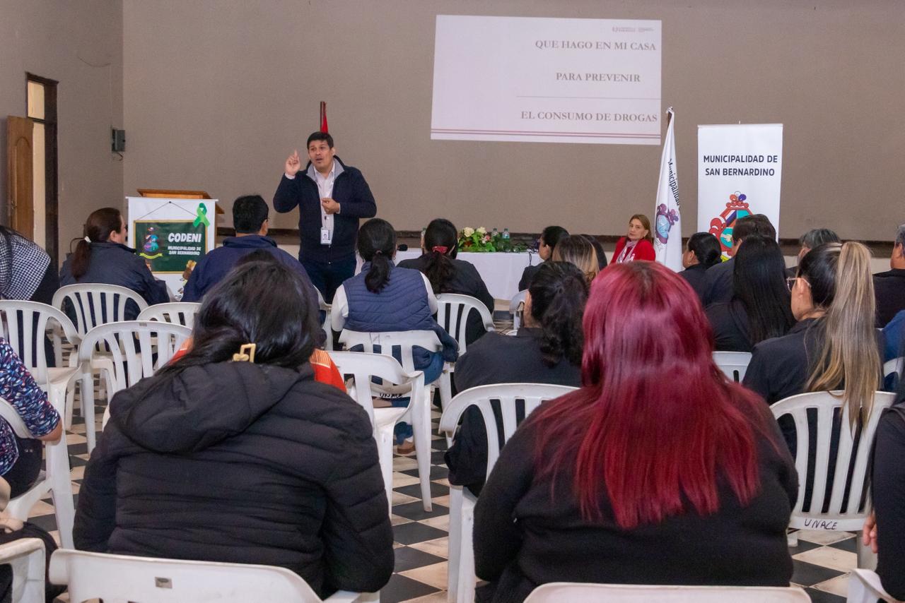 SENAD IMPULSA JORNADA DE SENSIBILIZACIÓN PARA FORTALECER LA PREVENCIÓN DEL CONSUMO DE DROGAS EN SAN BERNARDINO