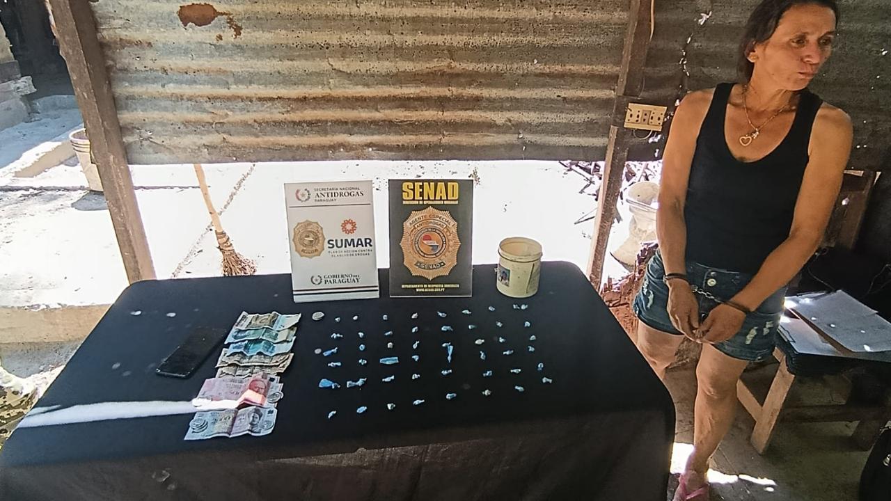 CAPTURAN A MUJER MIEMBRO DE UNA RED DE DISTRIBUCIÓN DE CRACK EN VILLA HAYES