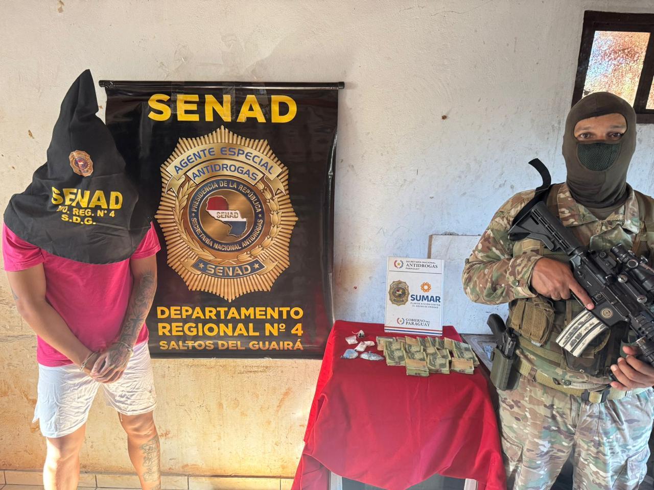 SENAD DESMANTELA IMPORTANTE FOCO DE MICROTRÁFICO EN SALTO DEL GUAIRÁ