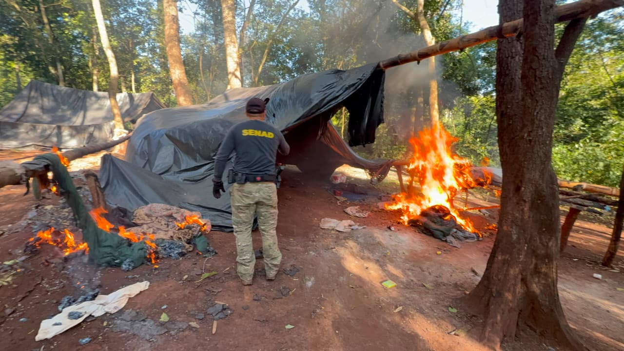 SENAD DETECTA CAMPAMENTOS NARCO Y ELIMINA MÁS DE 21 TONELADAS DE MARIHUANA EN CERRO CORÁ